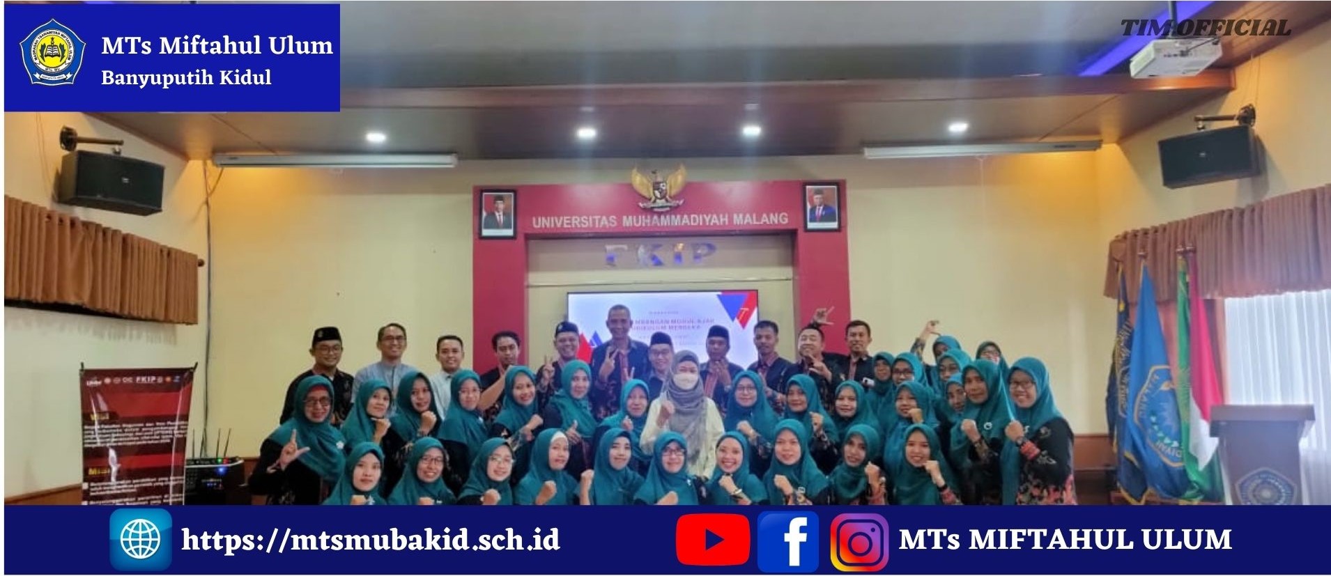 Guru MTs Miftahul Ulum Banyuputih kidul Ikuti Workshop Implementasi Kurikulum Merdeka di Universitas Muhammadiyah Malang (UMM) Kampus Putih.